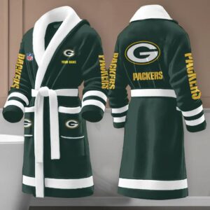 Sportswearmerch Green Bay Packers NFL New Fleece Bathrobe Personalized Gifts For Fan