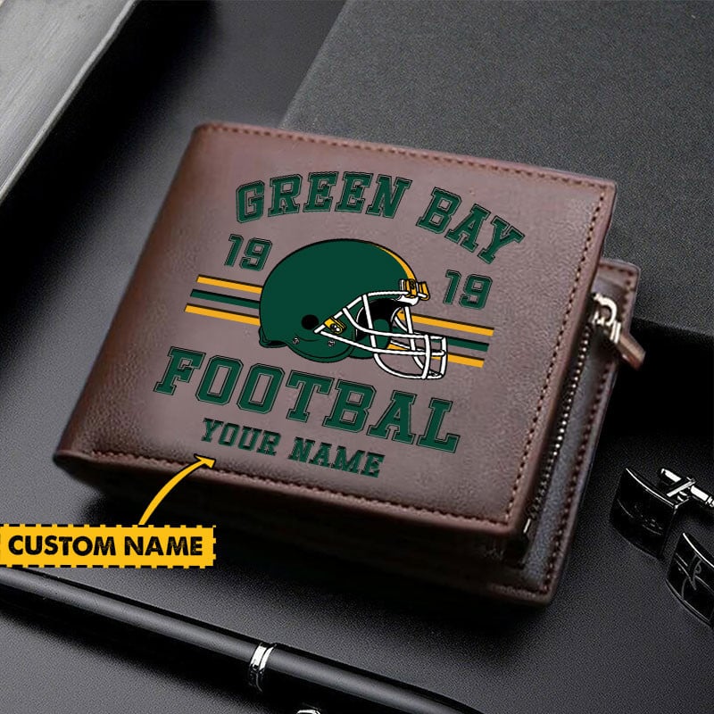 Sportswearmerch Green Bay Packers NFL Personalized Men Wallet For Fan
