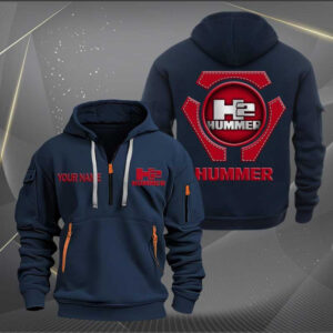 Sportswearmerch H2 Hummer Truck Personalized Half Zip Hoodie For Fan