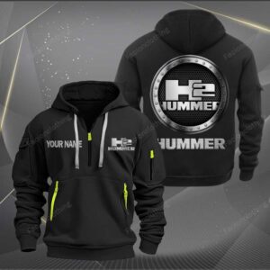 Sportswearmerch H2 Hummer Truck Personalized Half Zip Hoodie For Fan