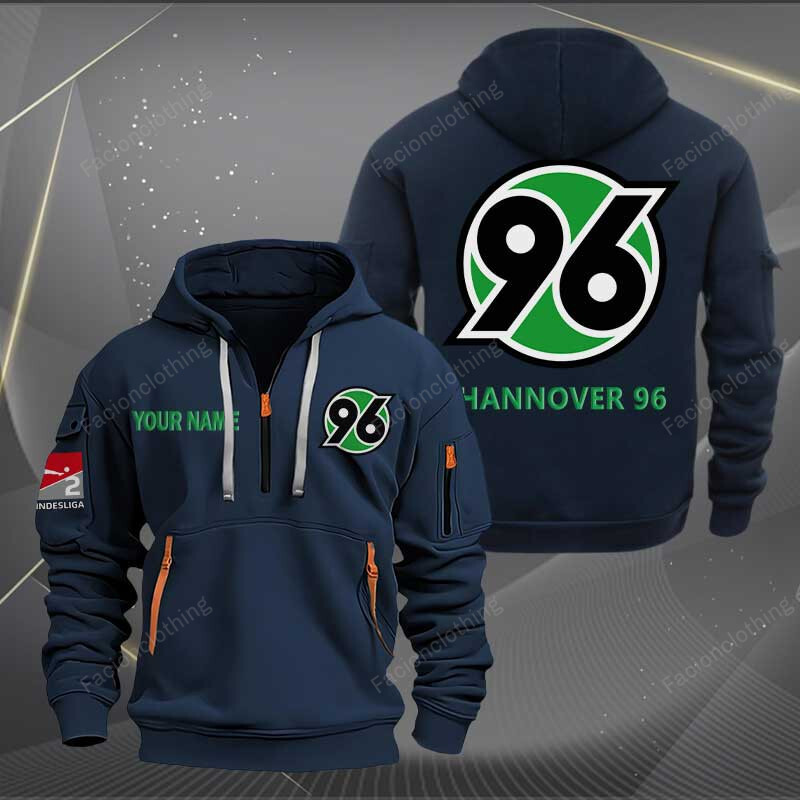 Sportswearmerch Hannover 96 Personalized Half Zip Hoodie For Fan