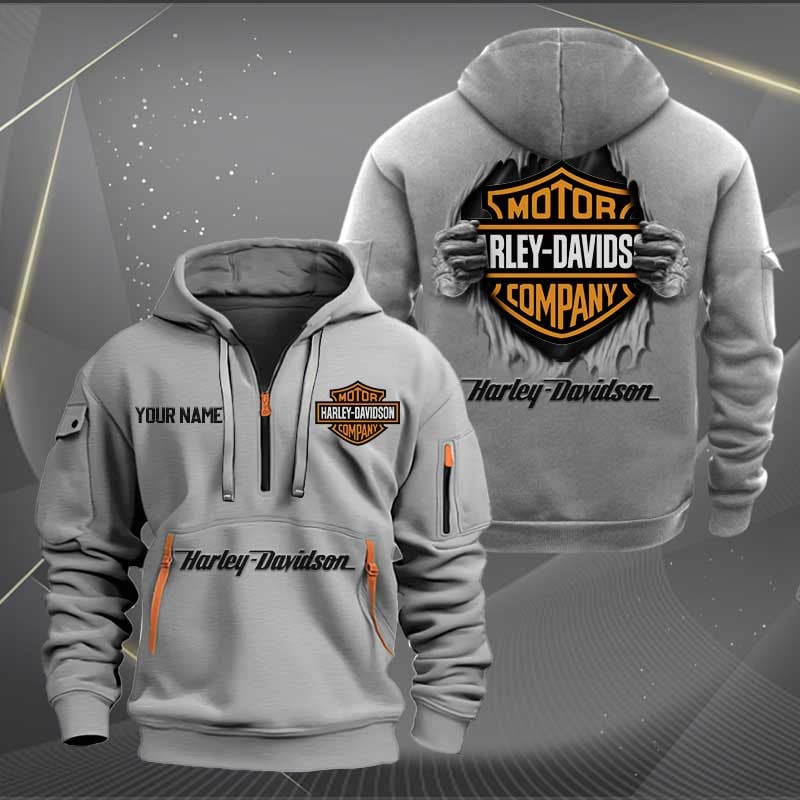 Sportswearmerch Harley-Davidson Personalized Half Zip Hoodie For Fan