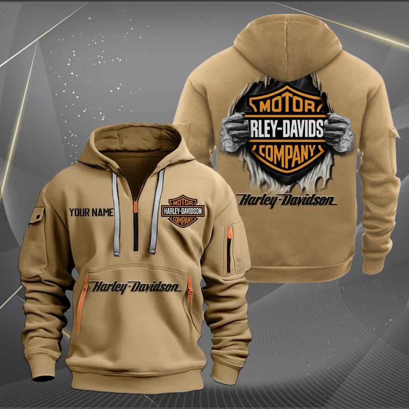 Sportswearmerch Harley-Davidson Personalized Half Zip Hoodie For Fan