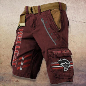 Sportswearmerch Hellcat Car Denim Shorts For Fan