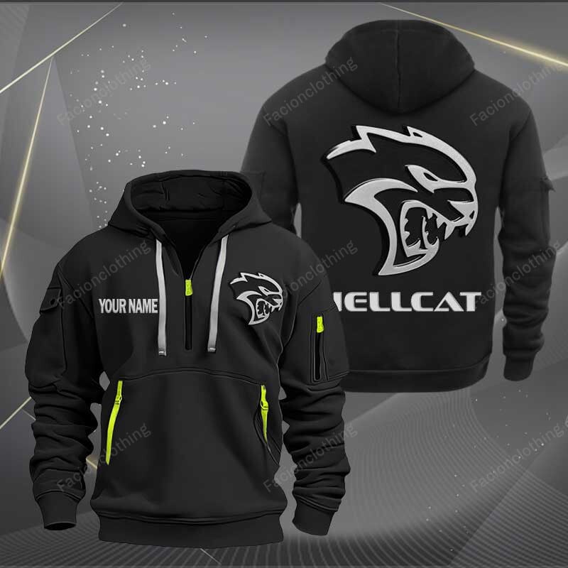 Sportswearmerch Hellcat Car Personalized Half Zip Hoodie For Fan