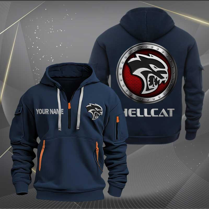 Sportswearmerch Hellcat Car Personalized Half Zip Hoodie For Fan