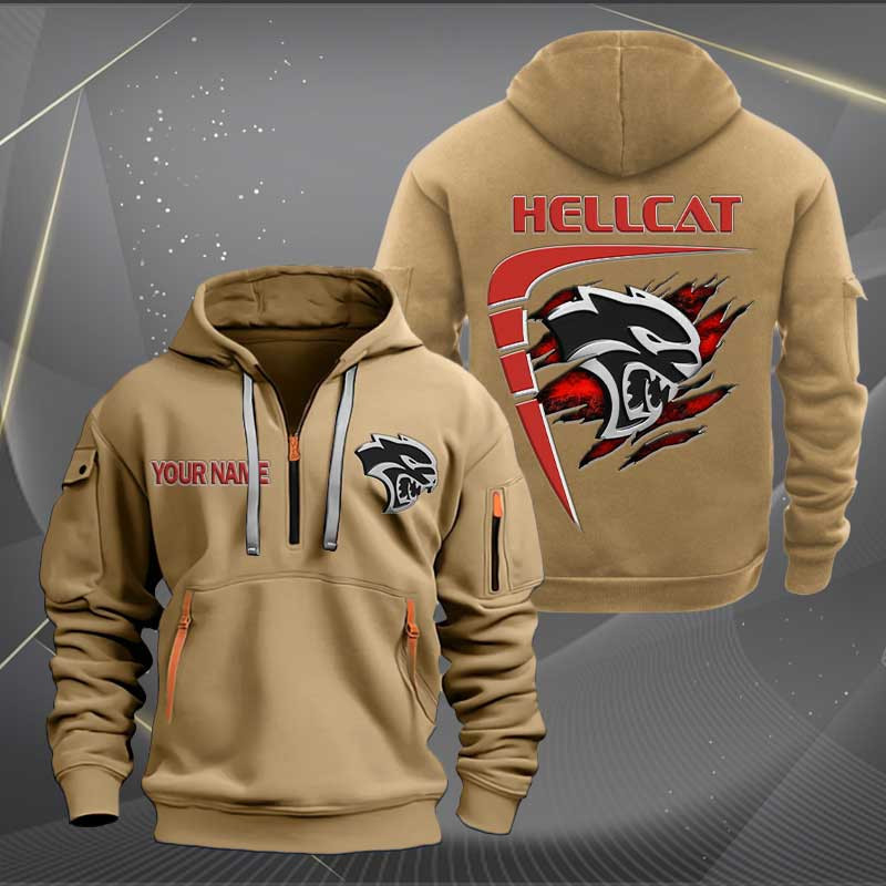 Sportswearmerch Hellcat Car Personalized Half Zip Hoodie For Fan