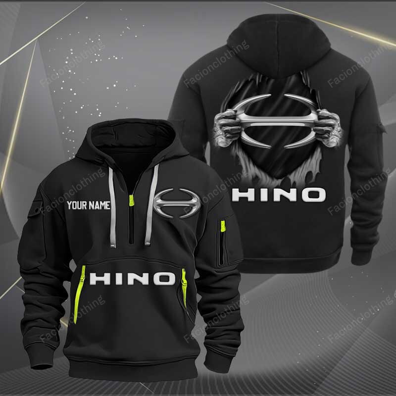 Sportswearmerch Hino Car Personalized Half Zip Hoodie For Fan