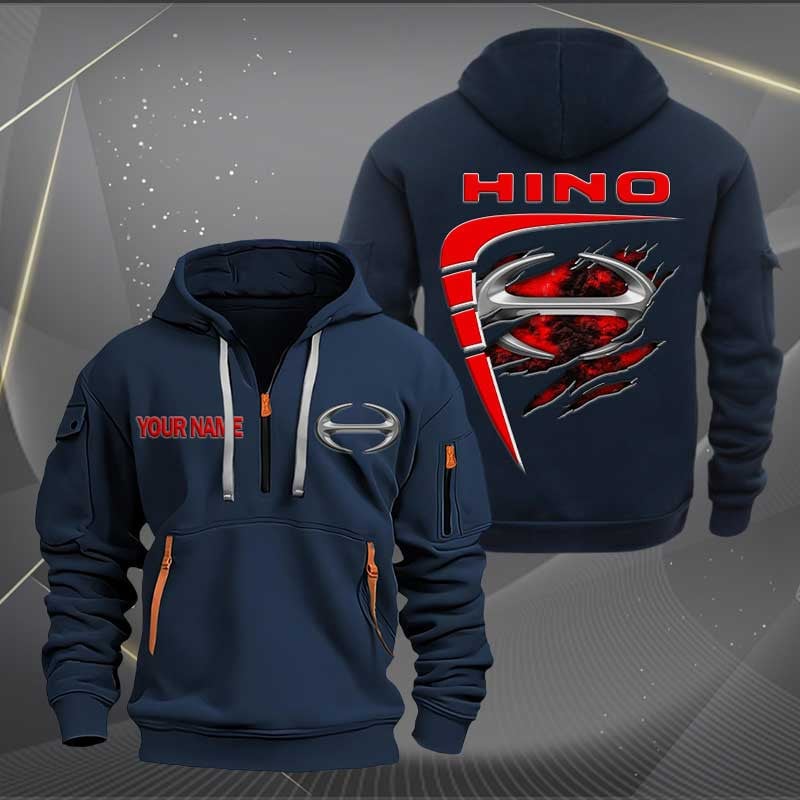 Sportswearmerch Hino Car Personalized Half Zip Hoodie For Fan