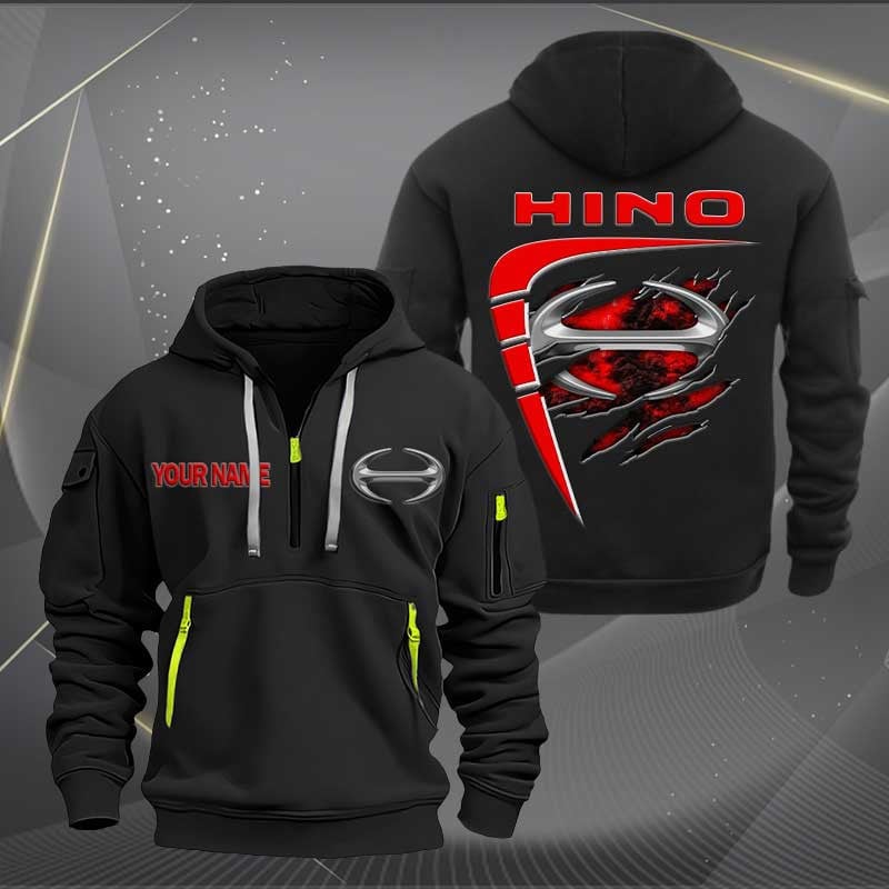 Sportswearmerch Hino Car Personalized Half Zip Hoodie For Fan