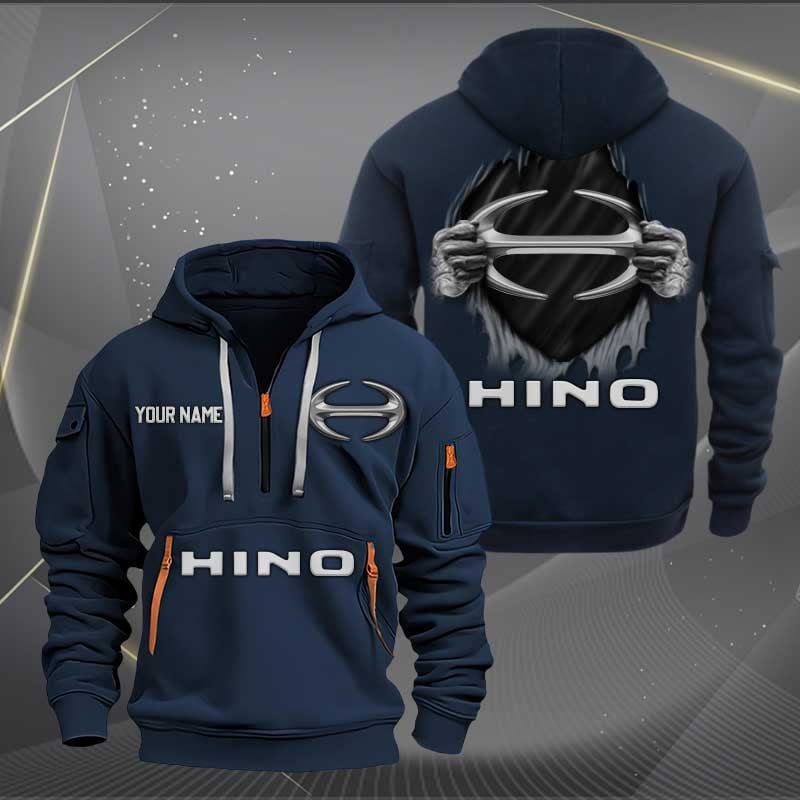 Sportswearmerch Hino Car Personalized Half Zip Hoodie For Fan
