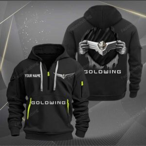 Sportswearmerch Honda Goldwing Motorcycle Half Zip Hoodie For Fan