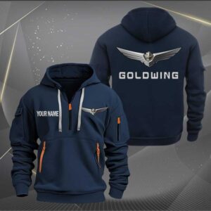 Sportswearmerch Honda Goldwing Motorcycle Half Zip Hoodie For Fan