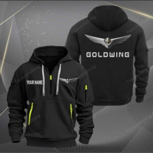 Sportswearmerch Honda Goldwing Motorcycle Half Zip Hoodie For Fan