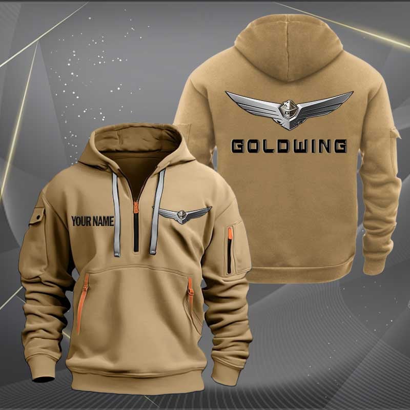 Sportswearmerch Honda Goldwing Motorcycle Half Zip Hoodie For Fan