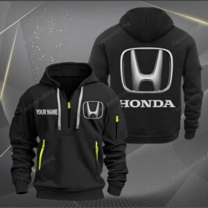 Sportswearmerch Honda Motorcycle Half Zip Hoodie For Fan