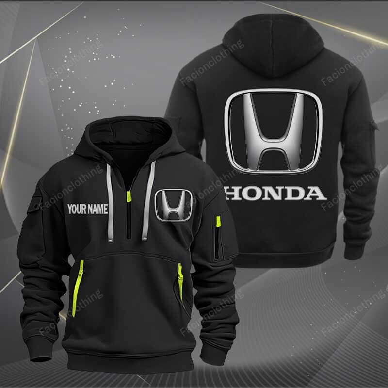 Sportswearmerch Honda Motorcycle Half Zip Hoodie For Fan