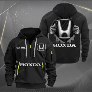 Sportswearmerch Honda Motorcycle Half Zip Hoodie For Fan