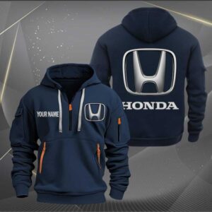 Sportswearmerch Honda Motorcycle Half Zip Hoodie For Fan