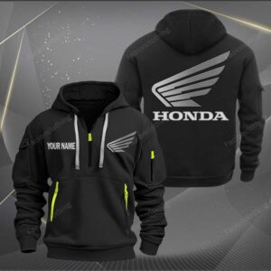 Sportswearmerch Honda Motorcycle Half Zip Hoodie For Fan