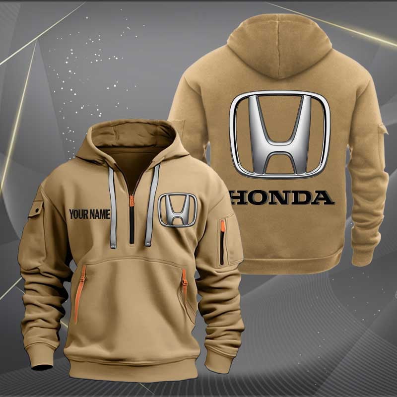 Sportswearmerch Honda Motorcycle Half Zip Hoodie For Fan