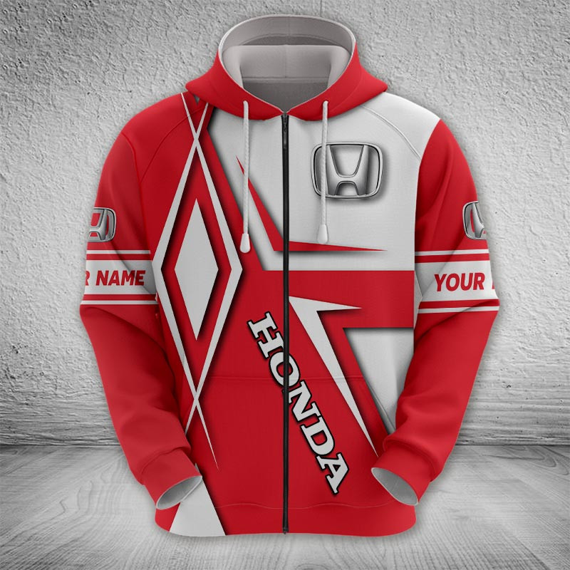 Sportswearmerch Honda Motorcycle Zip Hoodie For Fan