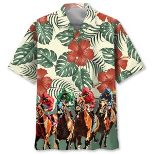 Sportswearmerch Horse Racing Vintage Stadium Hawaiian Shirt For Fan
