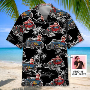 Sportswearmerch Hot Rod Classic Custom Face Hawaiian shirt For Fan