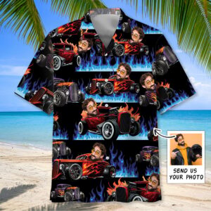 Sportswearmerch Hot Rod Custom Photo Hawaiian Shirt For Fan