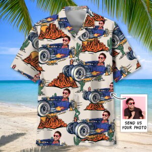 Sportswearmerch Hot Rod Racing Custom Photo Hawaiian Shirt For Fan