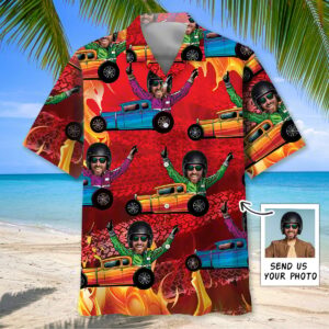 Sportswearmerch Hot Rod Racing Desert Custom Photo Hawaiian Shirt For Fan