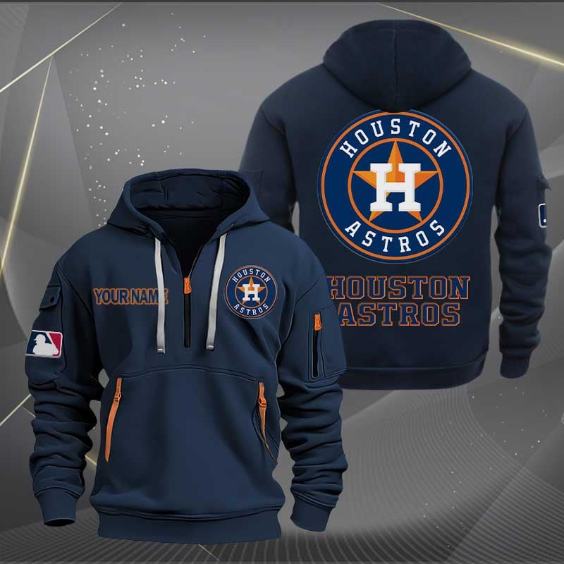 Sportswearmerch Houston Astros MLB Half Zip Hoodie For Fan