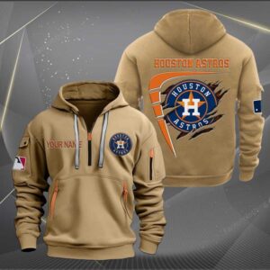 Sportswearmerch Houston Astros MLB Personalized Half Zip Hoodie For Fan