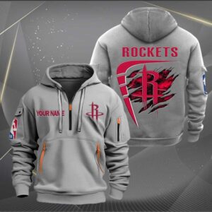 Sportswearmerch Houston Rockets NBA Personalized Half Zip Hoodie For Fan