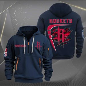 Sportswearmerch Houston Rockets NBA Personalized Half Zip Hoodie For Fan