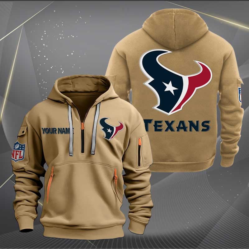 Sportswearmerch Houston Texans NFL Personalized Half Zip Hoodie For Fan