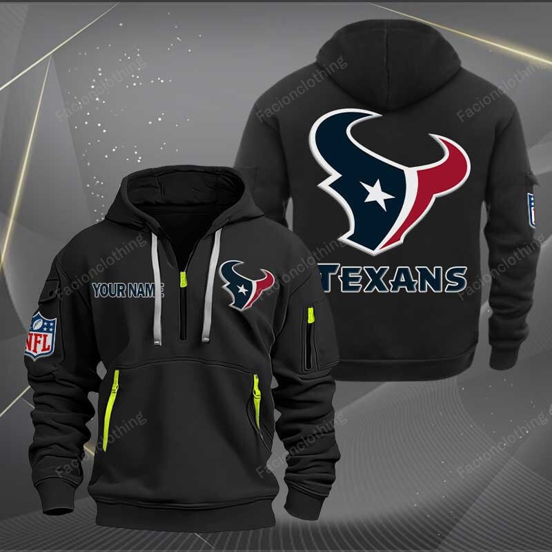 Sportswearmerch Houston Texans NFL Personalized Half Zip Hoodie For Fan