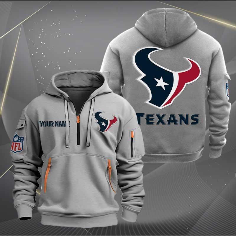 Sportswearmerch Houston Texans NFL Personalized Half Zip Hoodie For Fan