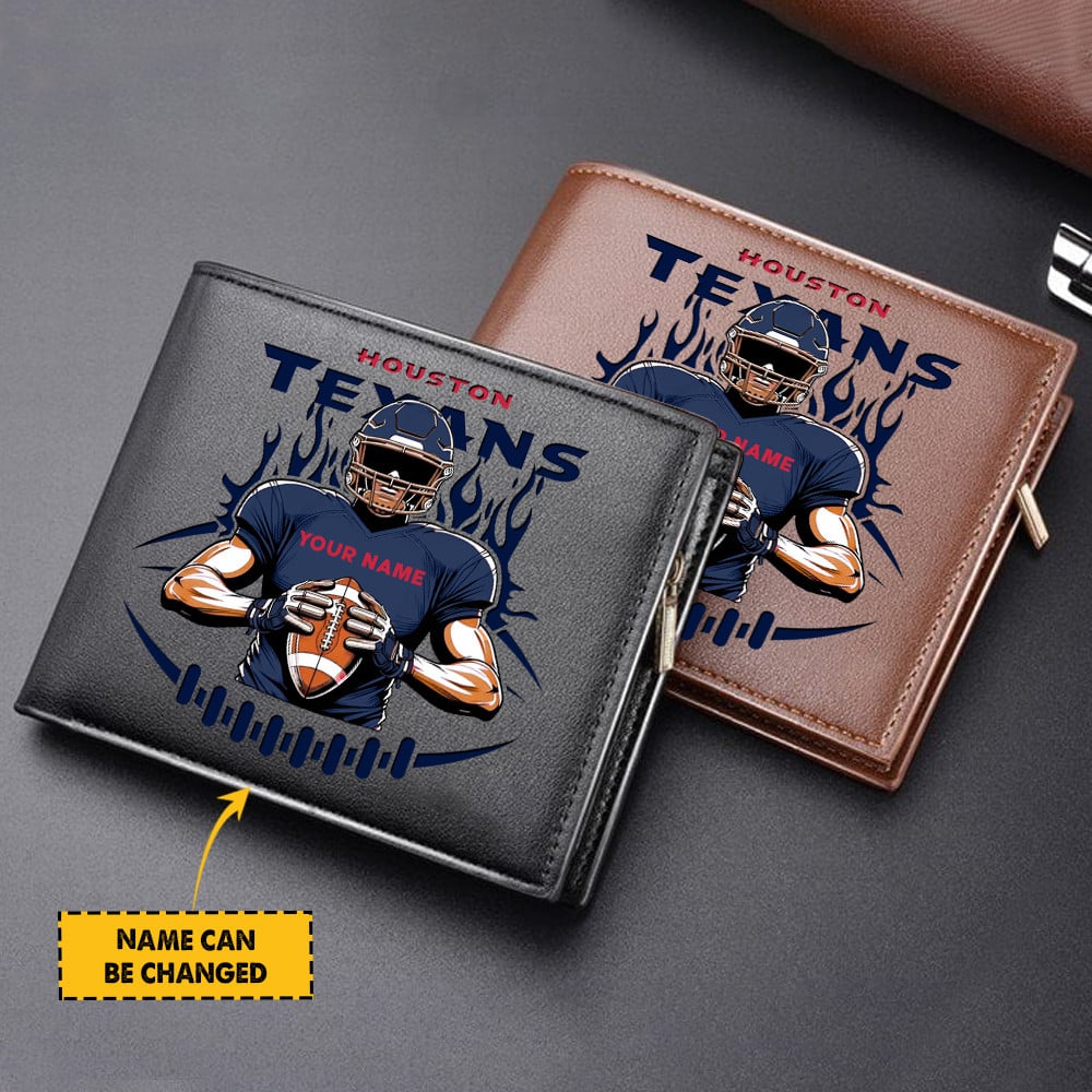 Sportswearmerch Houston Texans NFL Personalized Men Wallet For Fan