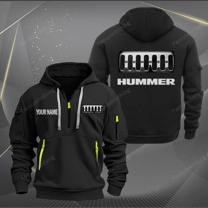 Sportswearmerch Hummer Car Half Zip Hoodie For Fan
