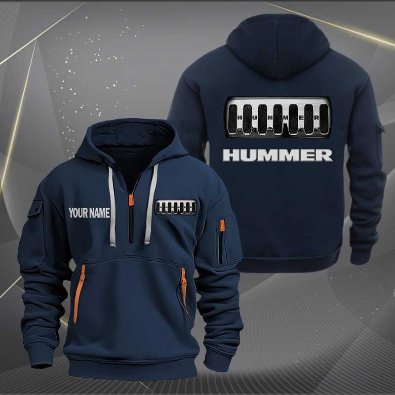Sportswearmerch Hummer Car Half Zip Hoodie For Fan