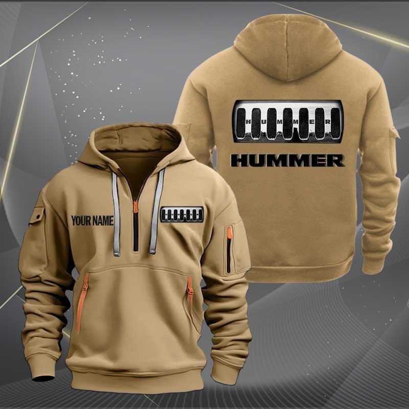 Sportswearmerch Hummer Car Half Zip Hoodie For Fan
