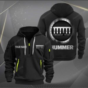 Sportswearmerch Hummer Car Personalized Half Zip Hoodie For Fan