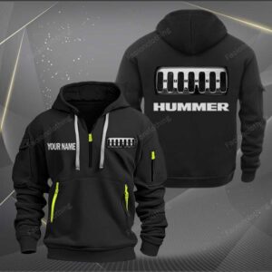 Sportswearmerch Hummer Car Personalized Half Zip Hoodie For Fan