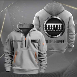 Sportswearmerch Hummer Car Personalized Half Zip Hoodie For Fan