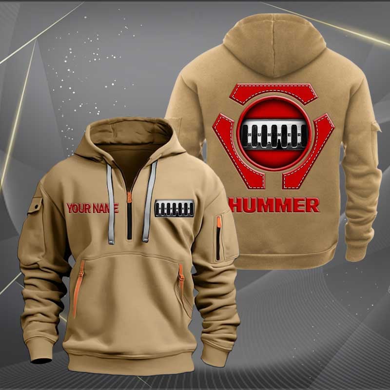 Sportswearmerch Hummer Car Personalized Half Zip Hoodie For Fan