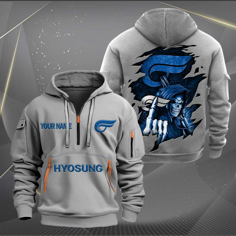 Sportswearmerch Hyosung Motorcycle Personalized Half Zip Hoodie For Fan