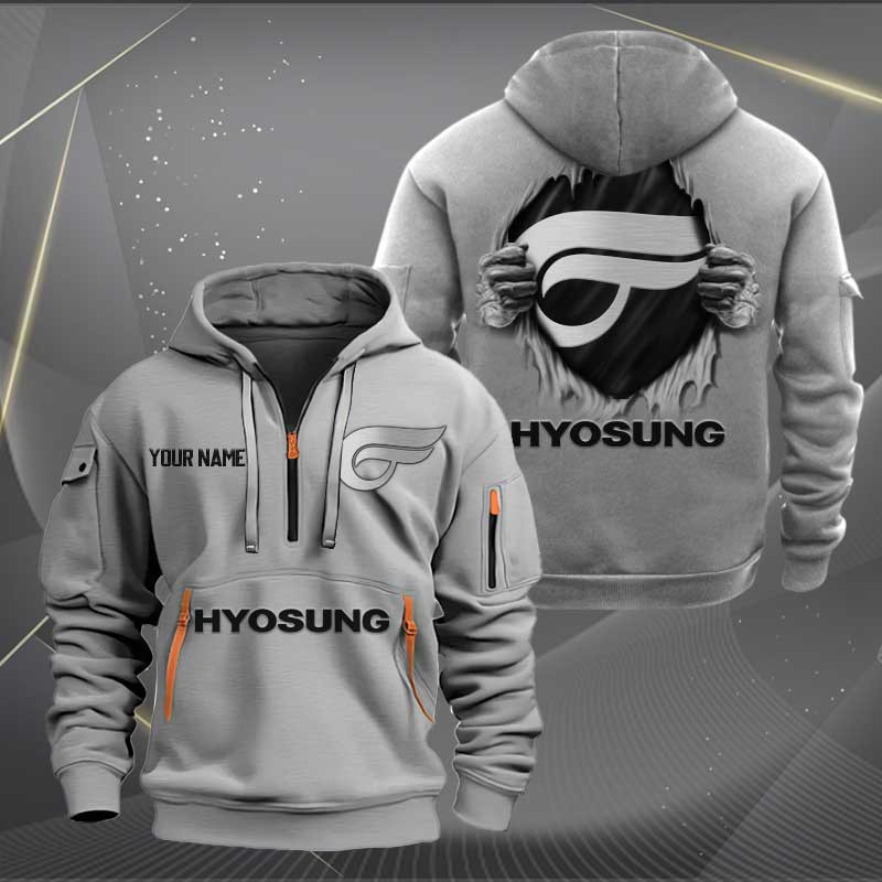 Sportswearmerch Hyosung Motorcycles Personalized Half Zip Hoodie For Fan
