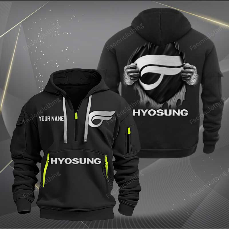 Sportswearmerch Hyosung Motorcycles Personalized Half Zip Hoodie For Fan