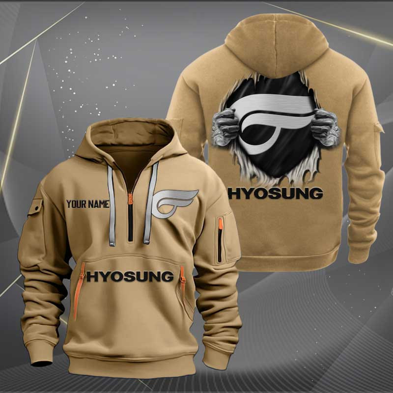 Sportswearmerch Hyosung Motorcycles Personalized Half Zip Hoodie For Fan